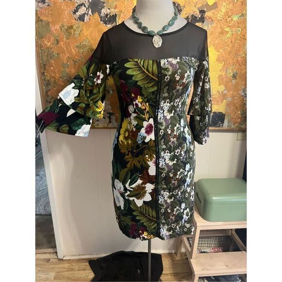 Desigual Morgana Autumn Floral Dress Retail $130 M - Picture 3 of 13